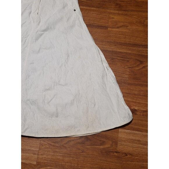 Vintage Maria Koutsikou For Reeds Italy Size 10 White Embossed Modest Lo… - Picture 2 of 4